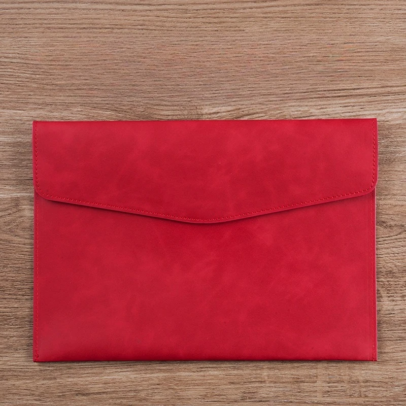 Vintage Leather Document Storage Briefcase - Simple, Waterproof, and Spacious Business Bag