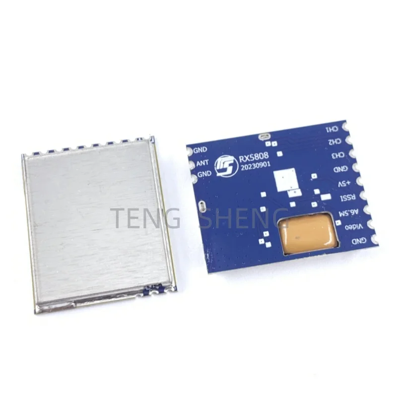 Récepteur audio vidéo FPV 5.8G 40CH avec écran OLED affichant le canal sélectionné