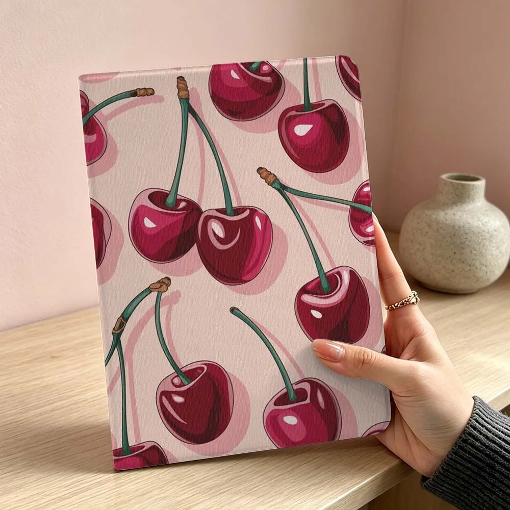Fresh Cherry Pink Pattern Soft Tablet Case