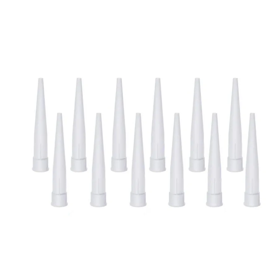 50pcs Caulking Gun Nozzles Silicone Glass Glue Nozzles Sealant Caulking Tips Interface Diameter 1.5cm