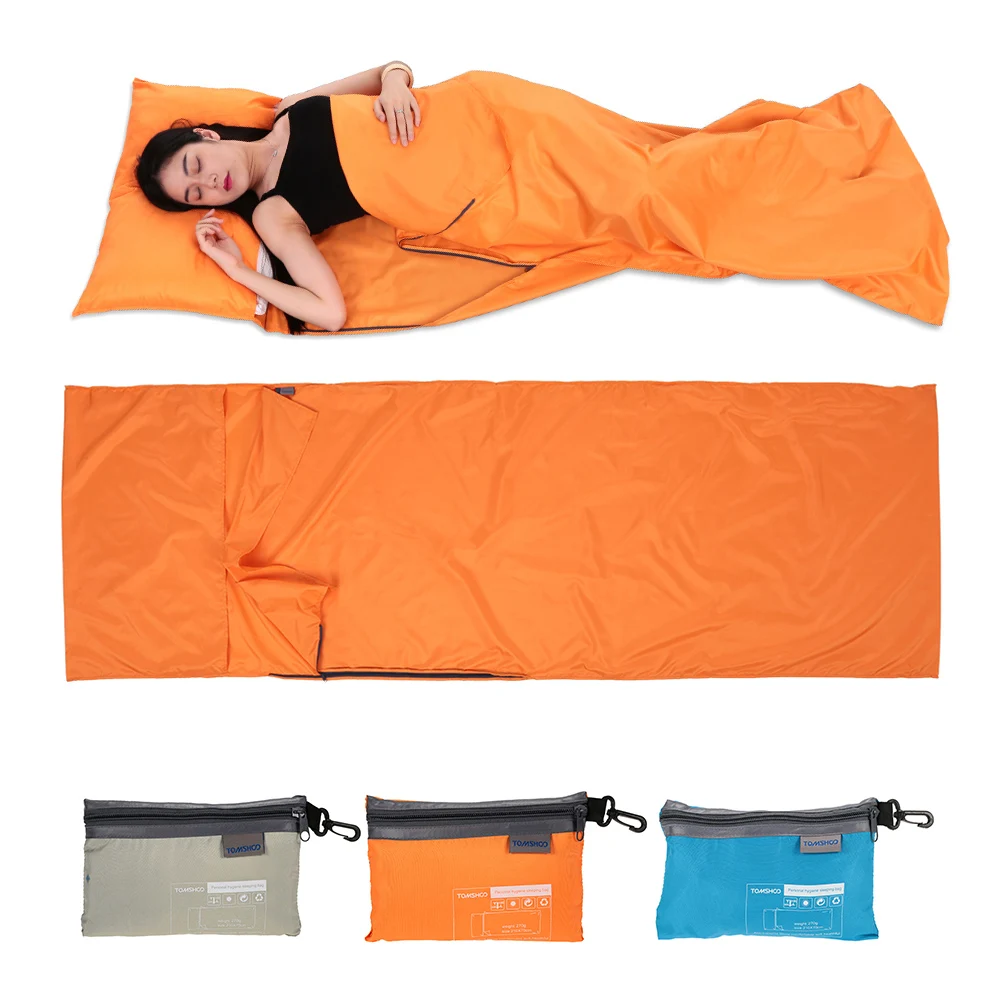 Sleeping Bag 70*210CM Outdoor Travel Camping Polyester Pongee Sleeping Bag Liner with Pillowcase