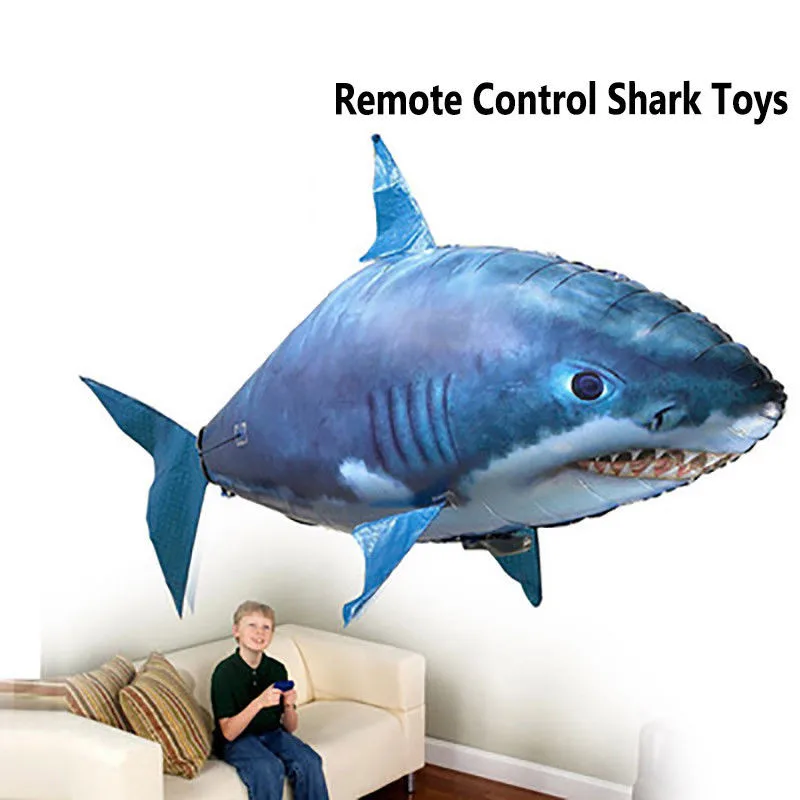 Remote Control Shark Balloons Inflatable Flying Helium Balloon for Kids Birthday Party Christmas Gift
