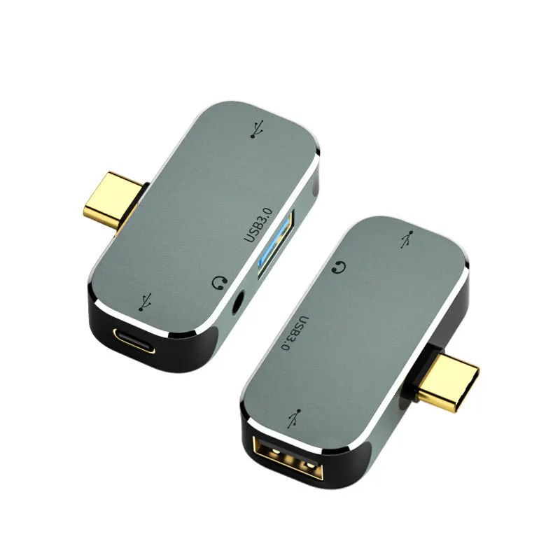 Type-C Extension Hub 3.55mm Jack PD100W USB3.0/USB2.0/USB3.1 HDMI-Compatible USB Extender PC Computer Laptop Splitter