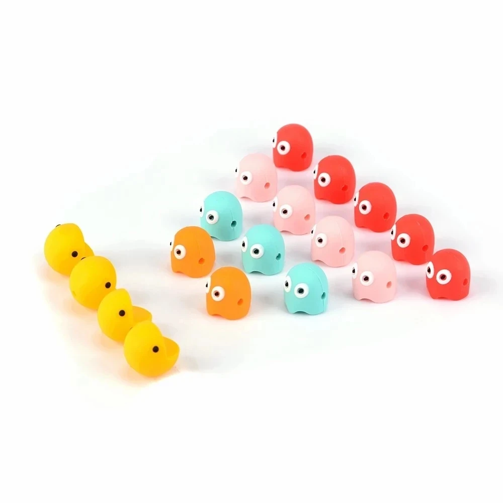 LOFCA 5pcs Ghost Bead Silicone BPA Free Baby Teethers DIY Pacifier Clip Chain Jewelry Baby Teething Beads Baby Chewable