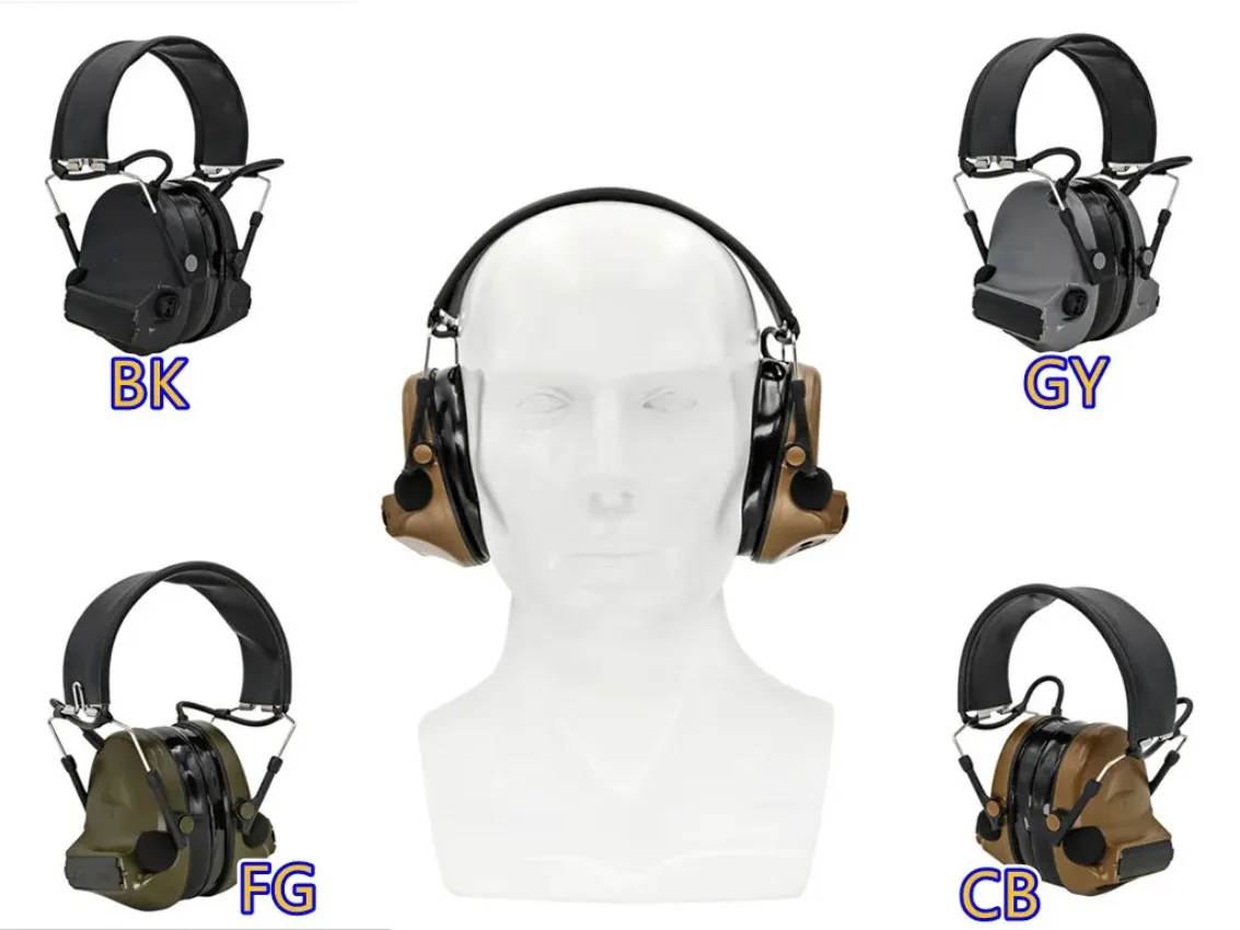 Tactical Headset Militar COMTAC II IPSC Hearing Protection Shooting Headphone No Mic Silicone Electronic Earmuffs C2