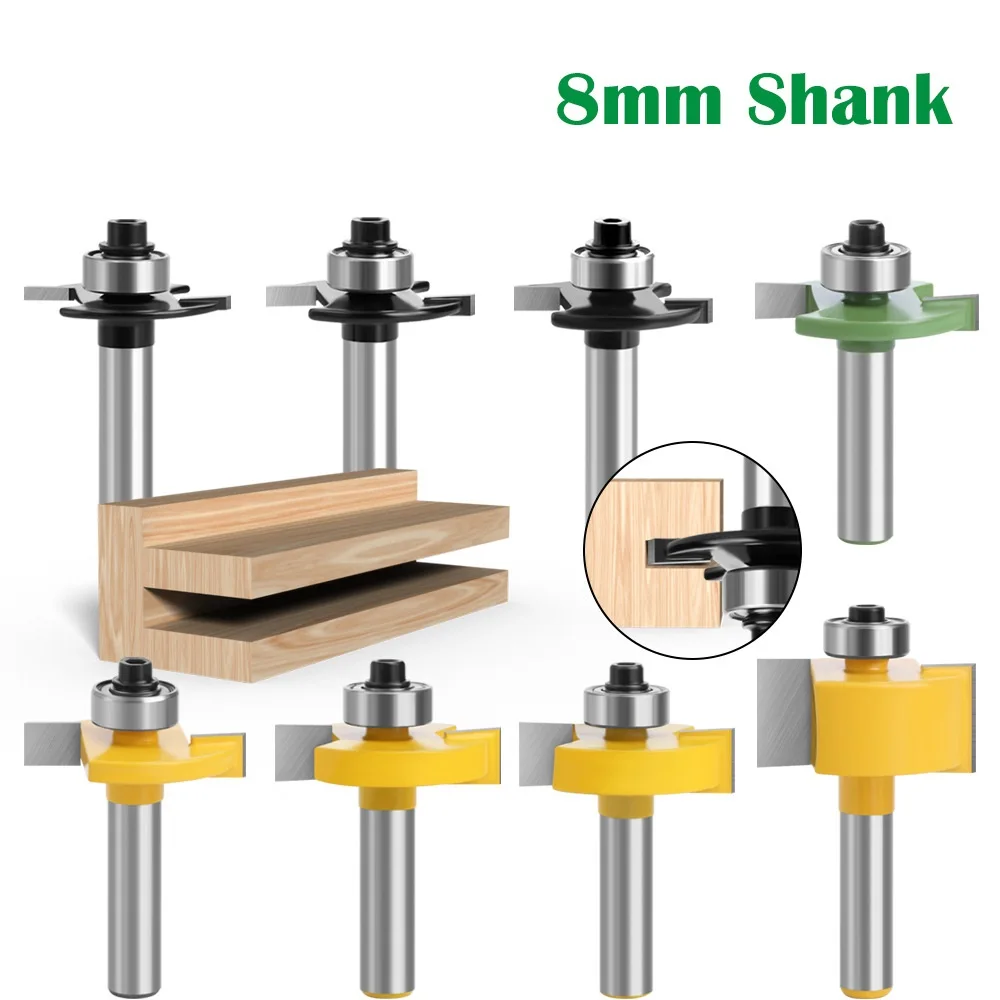Broca Para Router De 1/4" - Cortador De Ranuras Para Juntas De Galleta, Herramienta Carpintería Para Ensamblar Madera