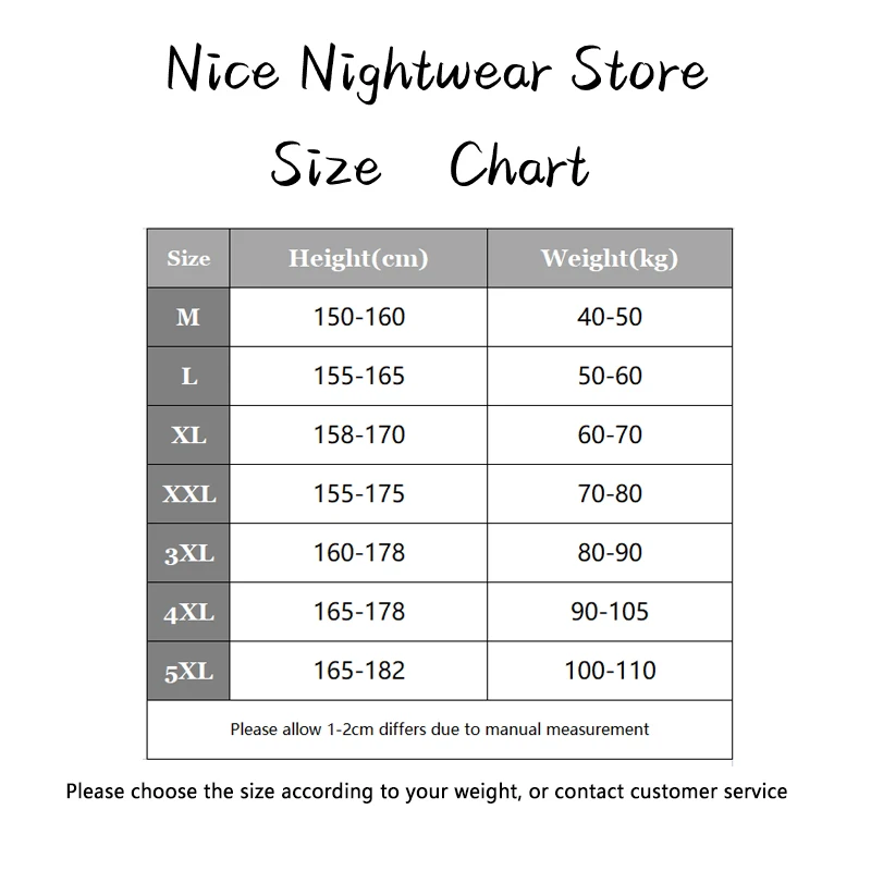 Nighty Size Chart Big Codes tratenor.es