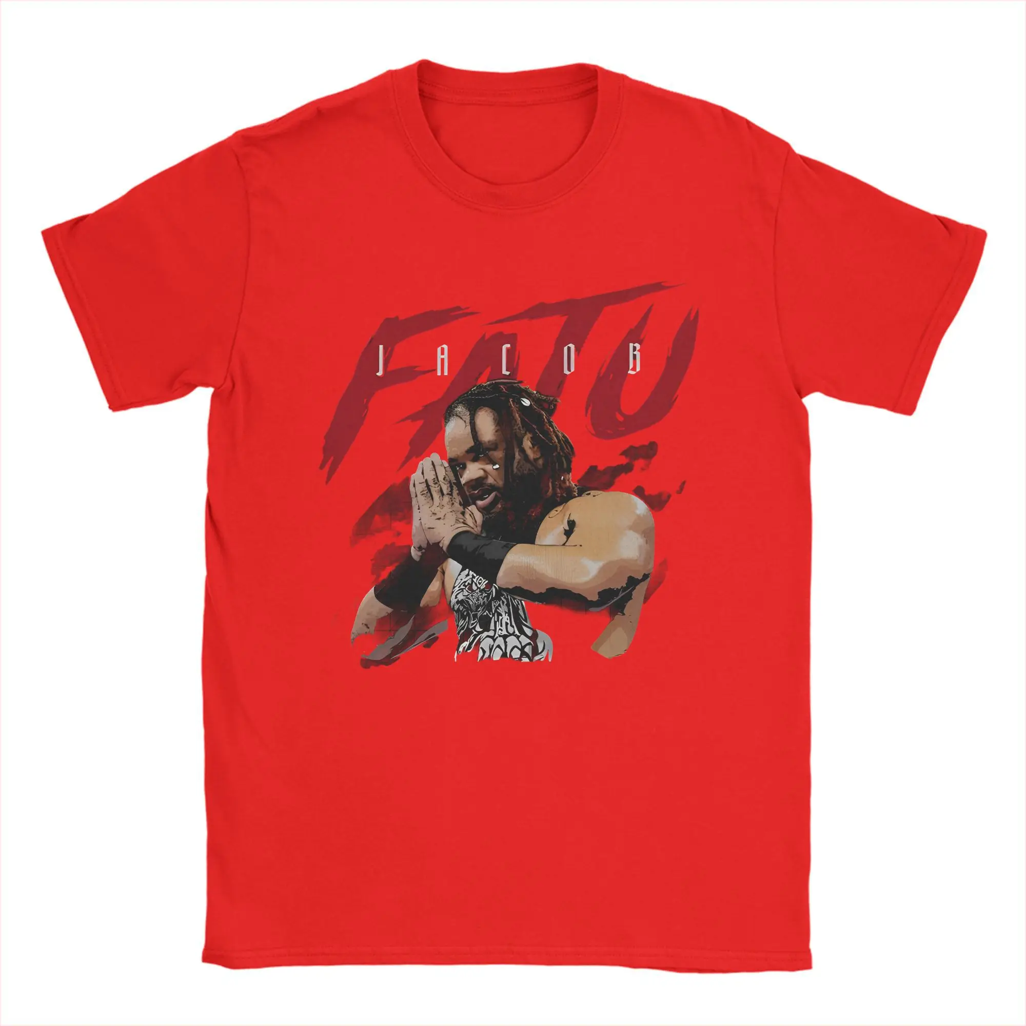 Unisex Jacob Fatu Grunge Style Cotton T-Shirt - Cool Short Sleeve Round Collar Tee