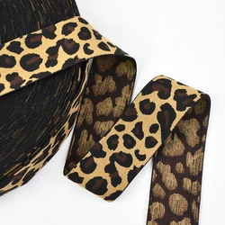 Leopard Jacquard Elastic Band for Sewing & DIY Garment Accessories (Leopard)