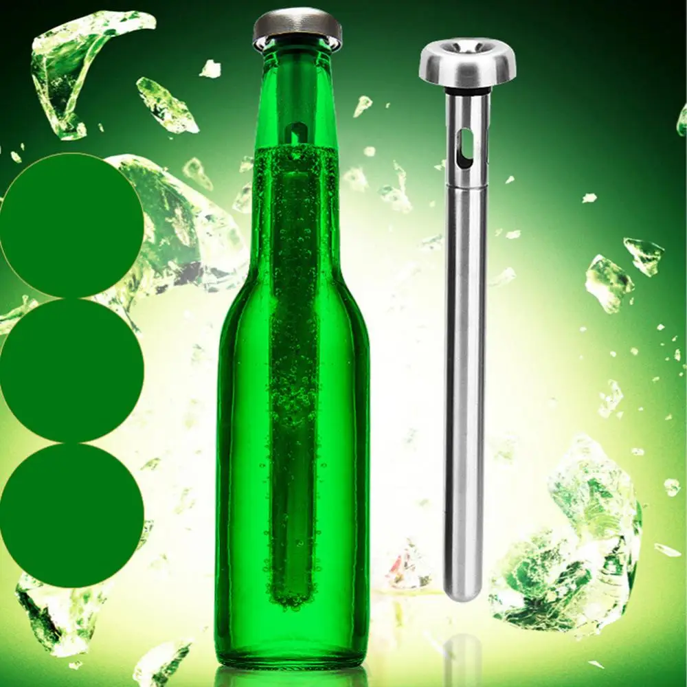 Stainless Steel Beer Chiller Metal Quick-frozen Stick Beverage Cooling Rod Cooler Frozen Whiskey Stones Beer Party Bar Tool