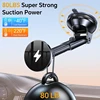 UYUXIO 15W Fast Charging Magnetic Wireless Car Charger Dash Windshield Magnet Car Mount Phone Holder for iPhone 17 16 15 14 12