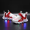 Size 21-30 New LED Children Glowing Shoes Baby Luminous Sneakers Boys Lighting Running Shoes  Kids Breathable Mesh Sneakers 3