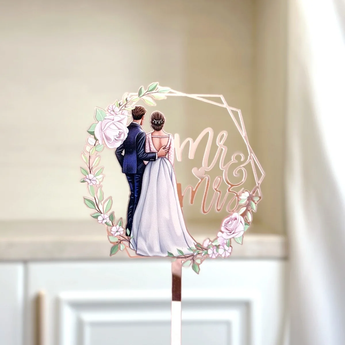 10 PCS Mr & Mrs Cake Toppers - Acrylic Wedding Birthday Engagement Cake Decorations - View #8