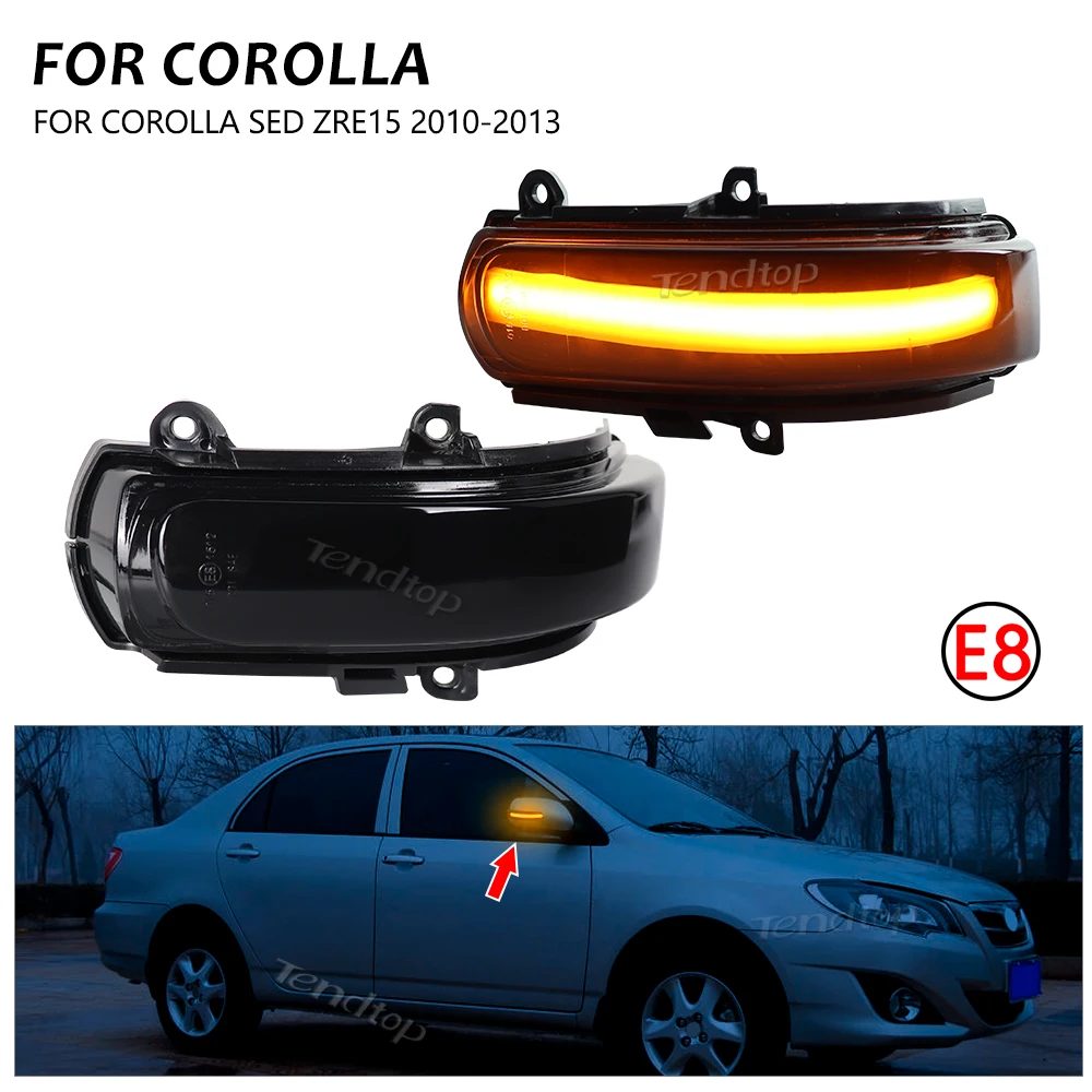 

Автомобильный светодиодный динамический индикатор, последовательное боковое зеркало, лампа поворота для Toyota COROLLA ZELAS REIZ AURIS Scion