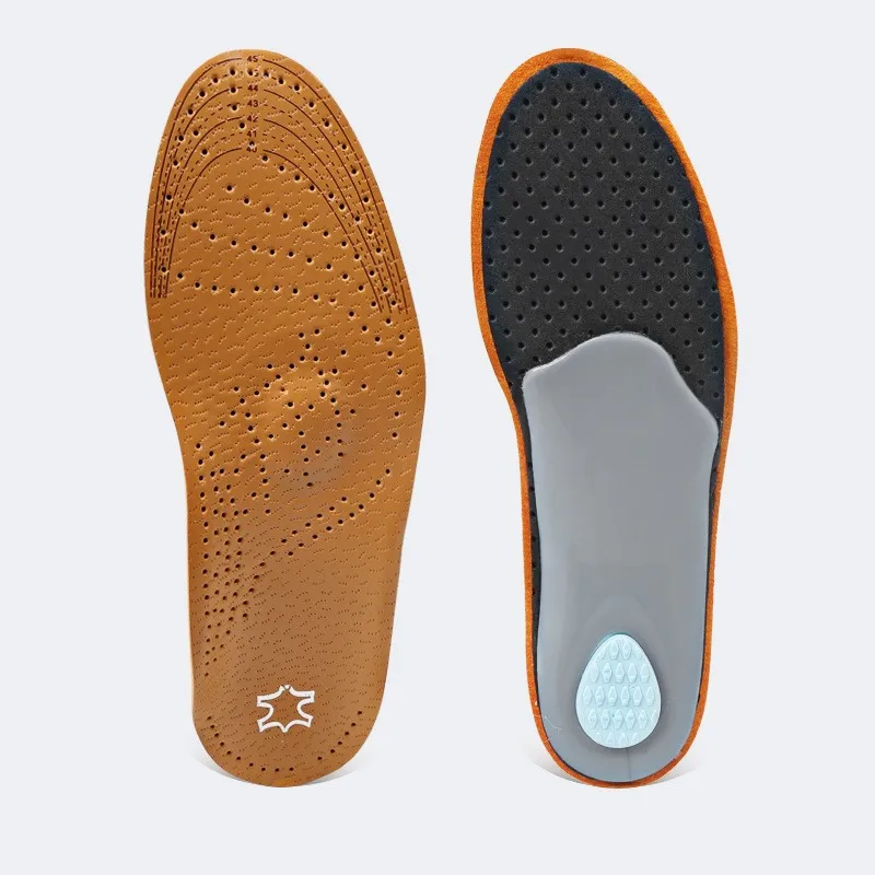 Orthopedic Insoles For Shoes Soles Inserts Flat Foot Arch Support Corrector Emulsion Cushions Men Women Shoe Insole Pad Leather