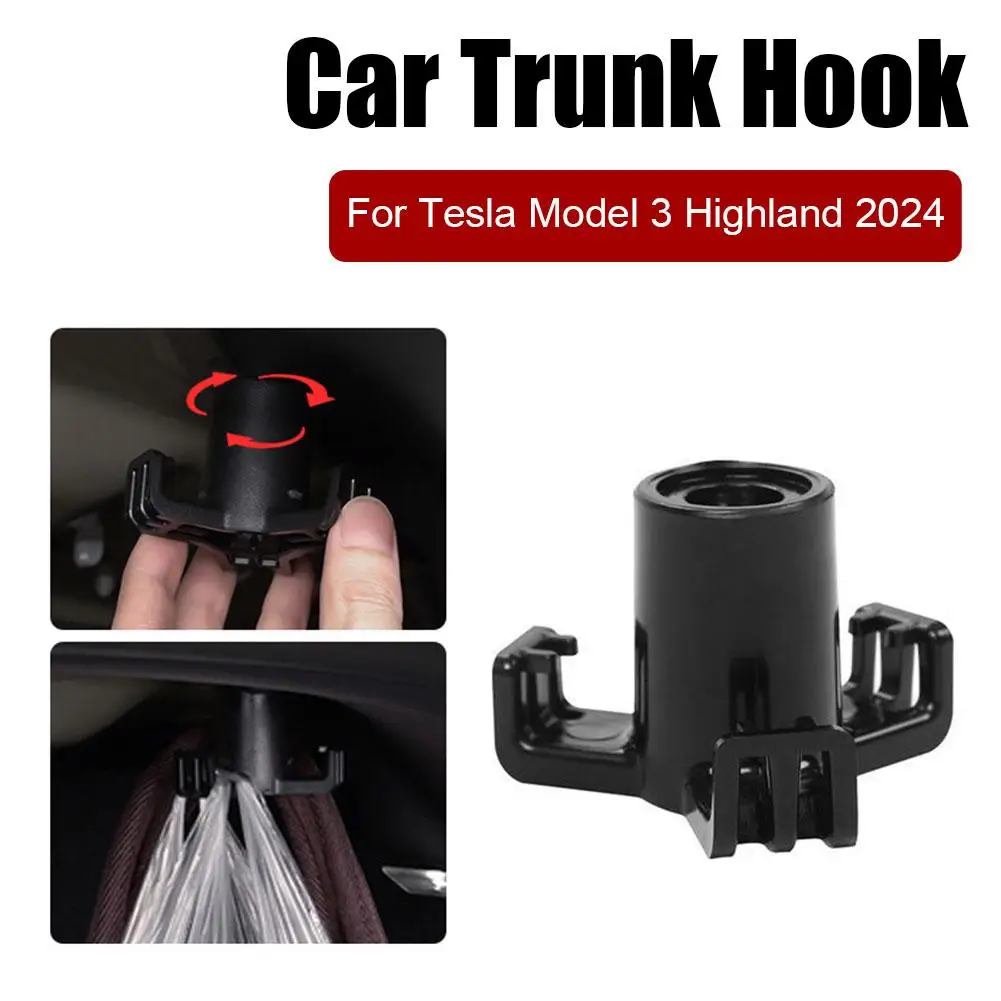 Trunk Grocery Bag Hook For Tesla Highland 2024 Trunk Hook Practical Car Bolt Cover Mounting Holder Car Accessory