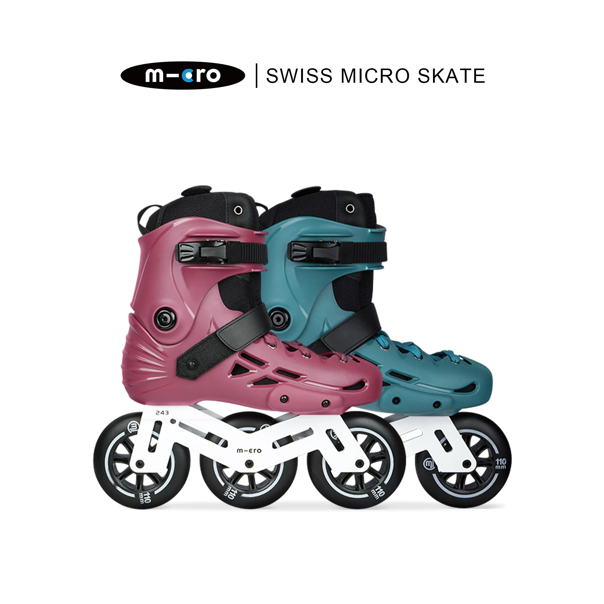 Micropatín MT3WD Triskate, patines en línea de crucero urbano 3WD de 100/110mm para niñas y niños, ruedas 85A, Slalom de velocidad, freesking