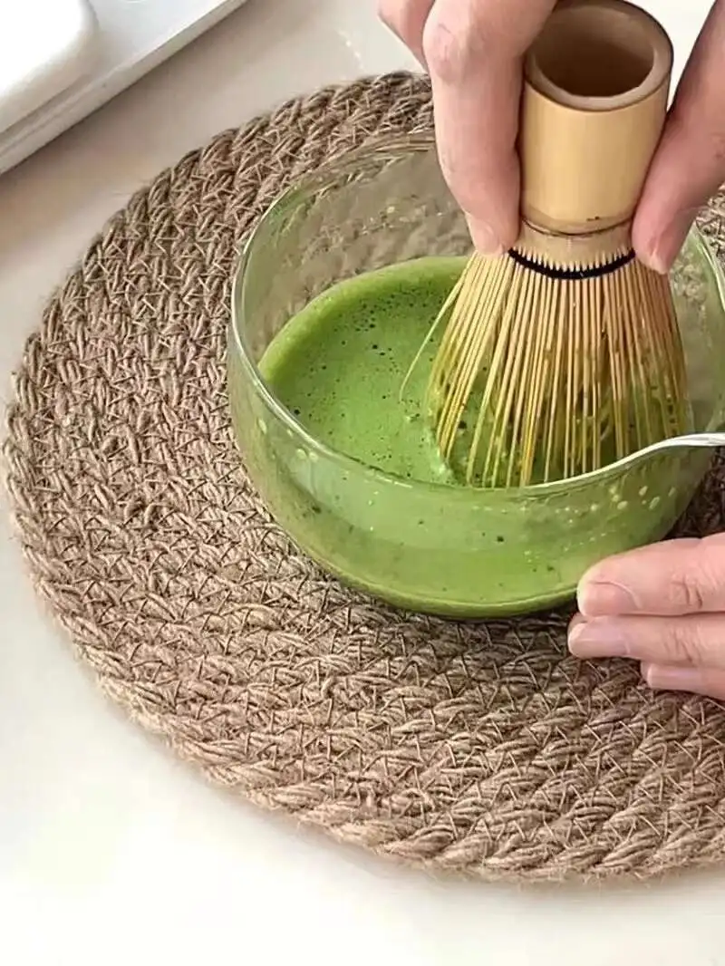 Handmade Matcha Whisk Set Accs Matcha Whisk Holder Bowl for Kitchen