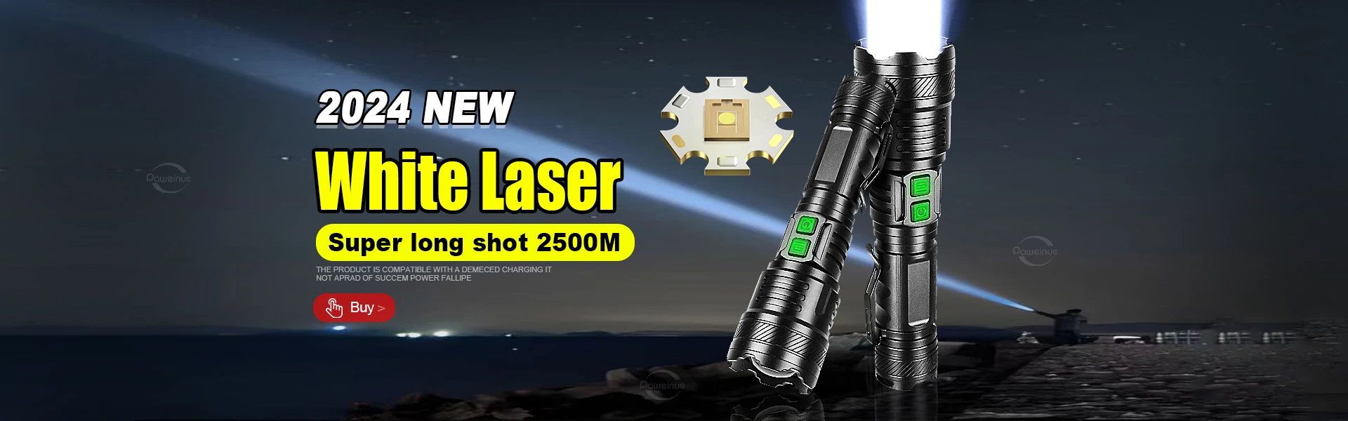 Description Picture 2 of itemSuper Powerful LED Flashlight Zoom Tactical Torch Light High Power USB Rechargeable Lamp Long Range Ultra Bright Lantern Hunting