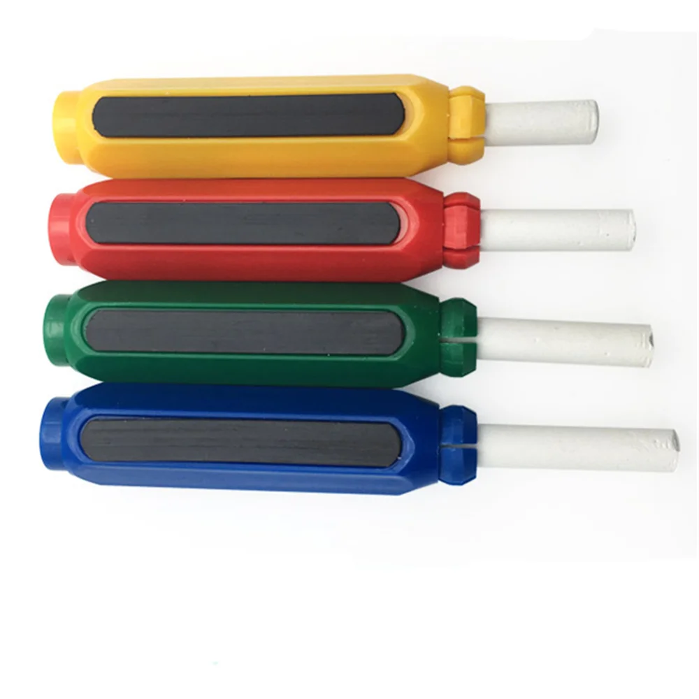 자석 이중 스프링 자동 조절 분필 클립 교사 교실 교육 용품이 포함된 4PCS 분필 익스텐더 홀더