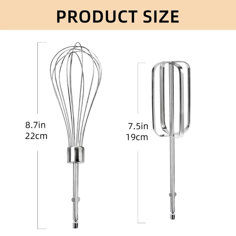 Stainless Steel Whisk Attachments Hand Mixer Beaters Hand Mixer Part 3PCS A0NC