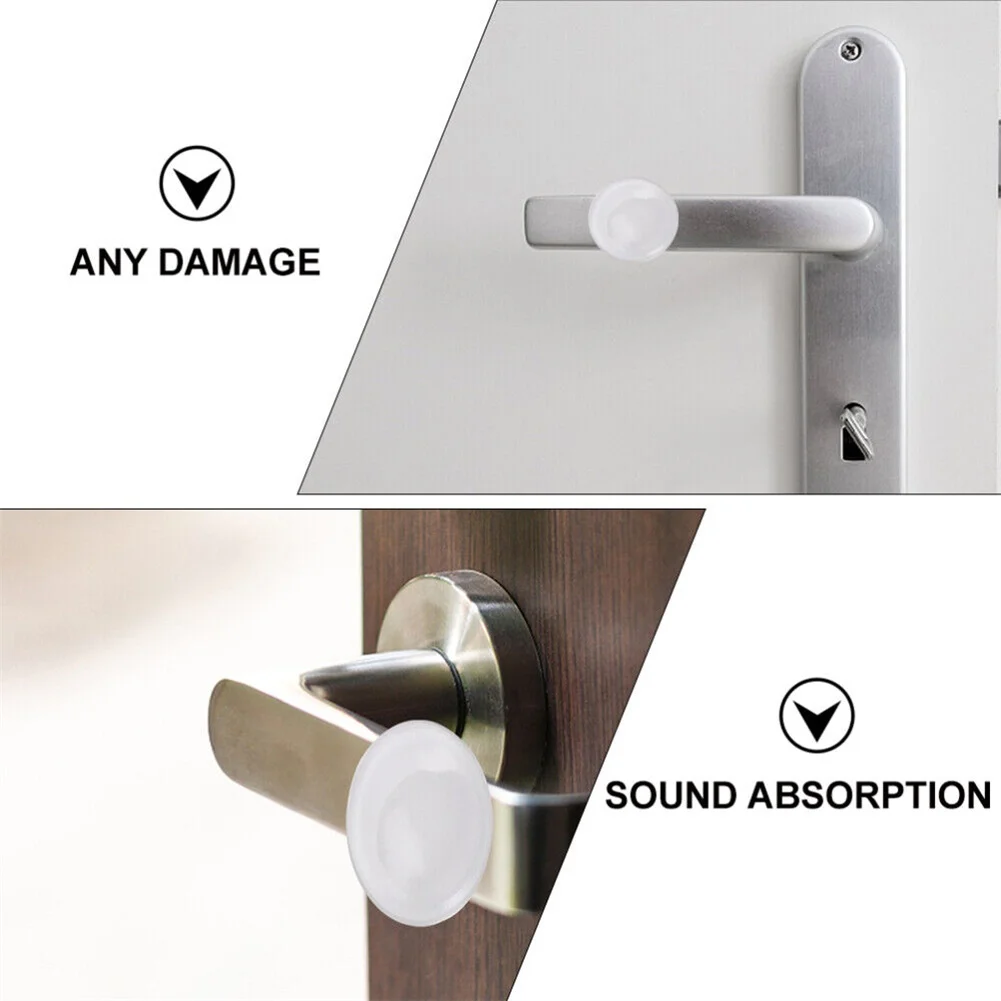 

Protect Walls from Handle Marks and Scratches with Clear Rubber Wall Bumper 80mm Diameter Self Adhesive Door Handle Guard