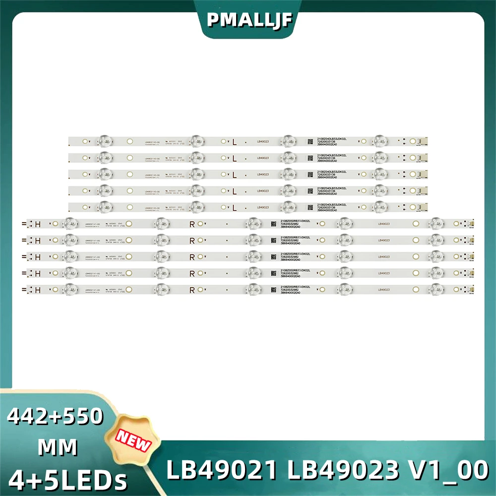 Conjunto Tira Conduzida 49pus7503 12 49pus6412 Tpt490u2 49put6162 12 E465853 13029b Lb49021 V0_01 Lb49023 Tt4906f Lb49021 49pus7503 10 Peças