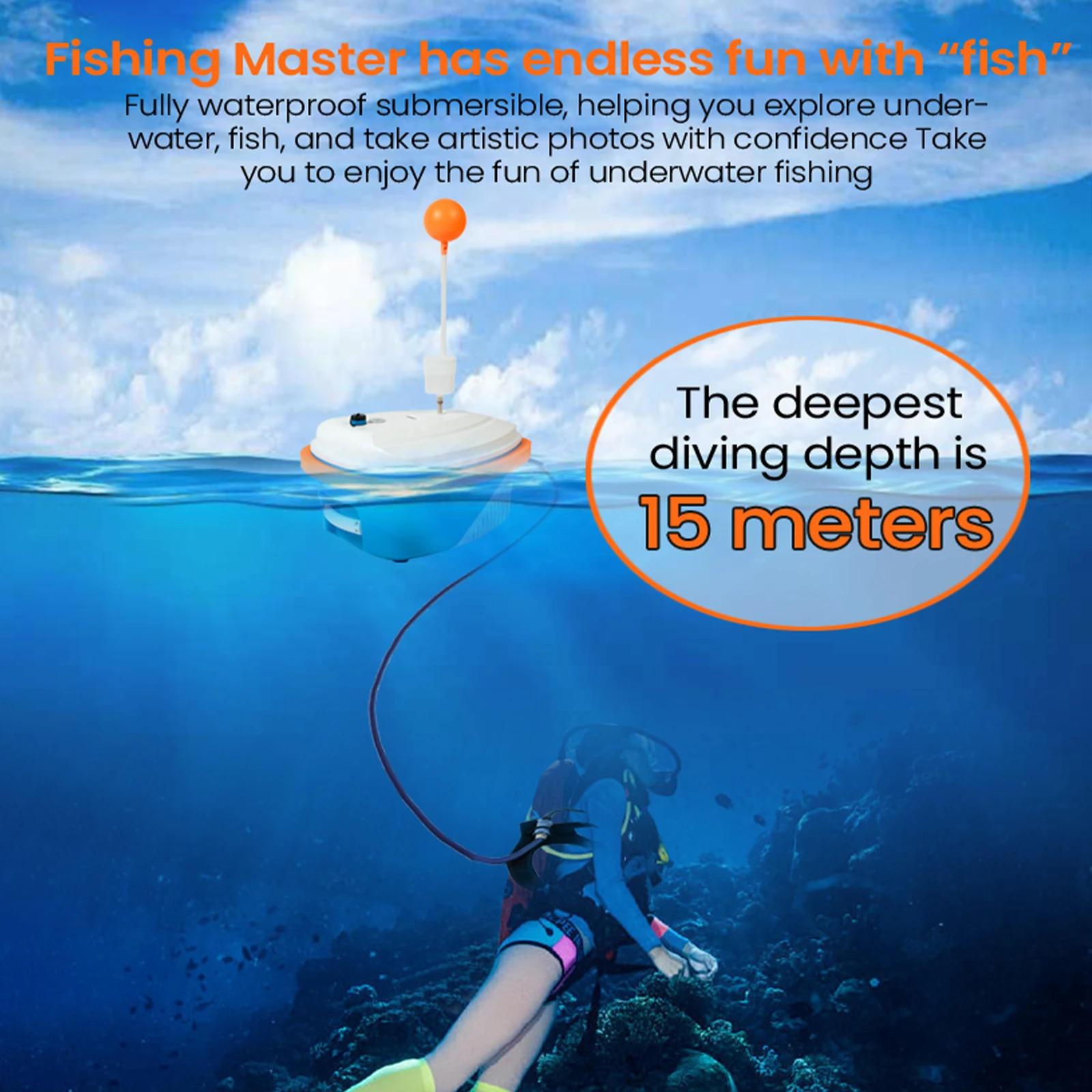 TUXING 7 Hours Scuba Diving Ventilator Support Deepest 15M Snorkel Equipment Dev