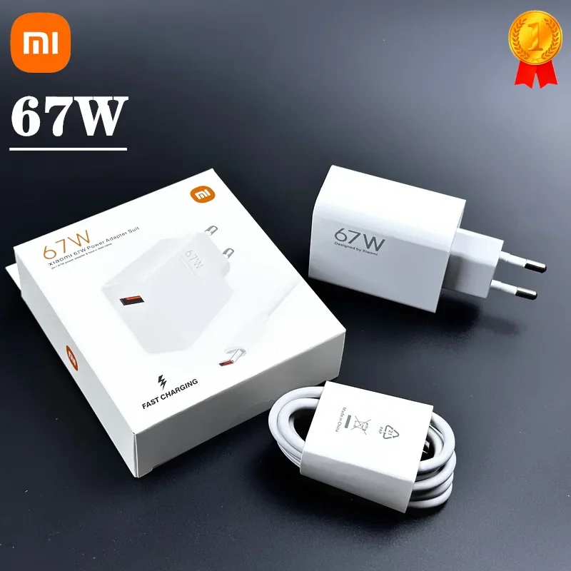 

67W Charger Xiaom Original EU Fast Turbo Charge Type C 6A Cable For XIAOMI 12 11 Ultra RedMi Poco X5 X4 X3 Note 11 12 13