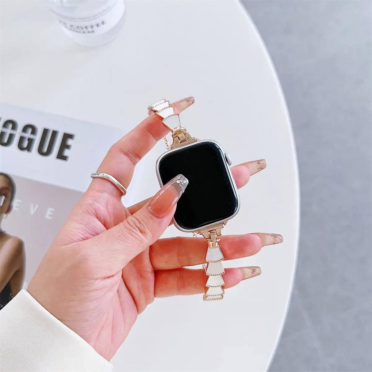 Uhrenarmband für Iwatch 42/44/45/46/49 mm 38/40/41 mm Metall-Mode-Uhrenarmband für Uhrenserie Ultra2 Serie 10/9/8/7/6/5/4/3/2/1_voghion.com