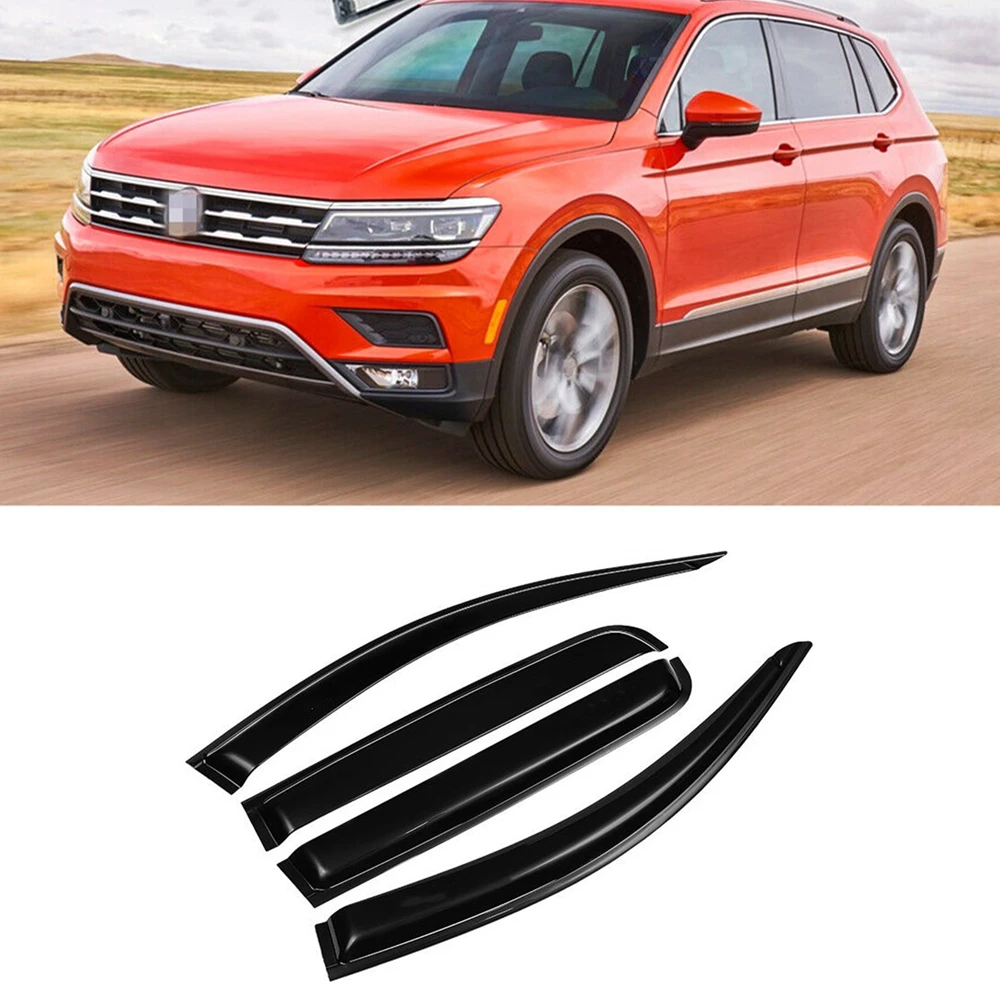 

For Volkswagen VW Tiguan L 2018 2019 2020 2021 Window Visor Rain Guard Weather Shield Wind Deflector Slim Trim Awning Shelter