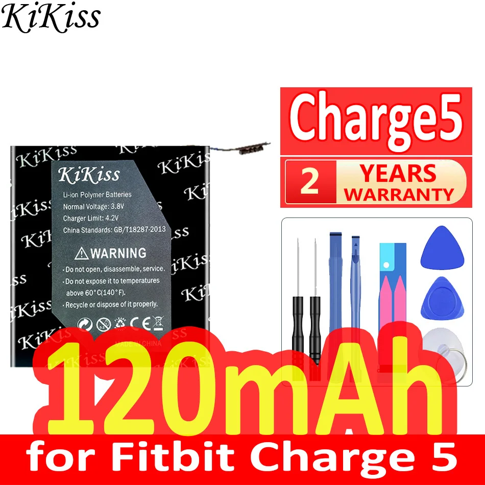 

120mAh KiKiss Powerful Battery for Fitbit Charge 5 Charge5 Smart Sport Watch