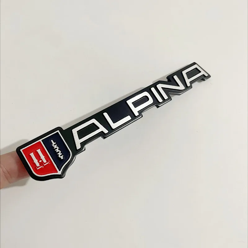 3D 금속 합금 자동차 후면 테일 트렁크 E30 E38 E39 B7 E90 F10 E46 Alpina 엠블럼 배지 로고 스티커 액세서리