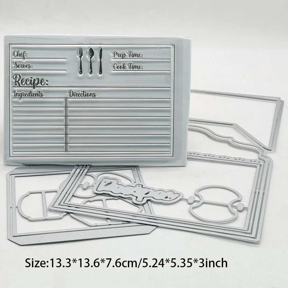KSCRAFT 스탬프 커팅 다이 스텐실, DIY 스크랩북 장식 엠보싱 종이 카드, 레시피 박스