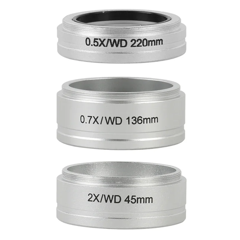 

WD 0.5X 0.7X 2X Auxiliary Objective Barlow Lens M55 Interface For 0850 Trinocular Binocular Stereo Microscope Nikon SMZ645 745