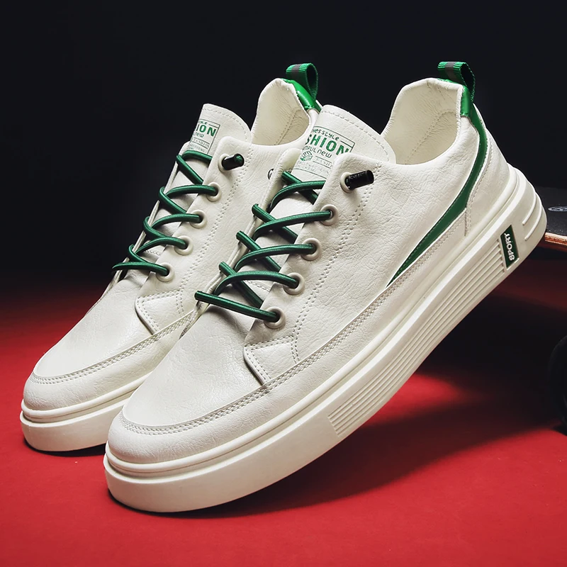 

Men's Casual Shoes Lightweight Breathable Men Sneakers White Business Travel Tenis Masculino Shoes Men Flat Lace-Up Shoes