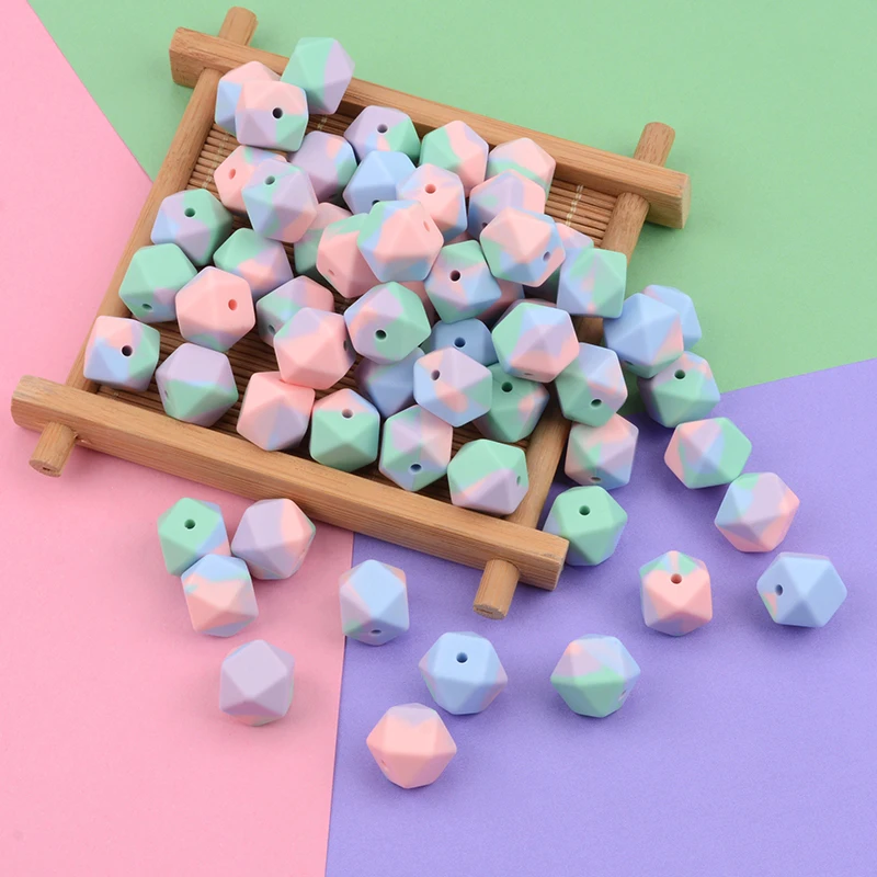 LOFCA 20PCS Hexagon Silicone Beads - BPA-Free Food Grade