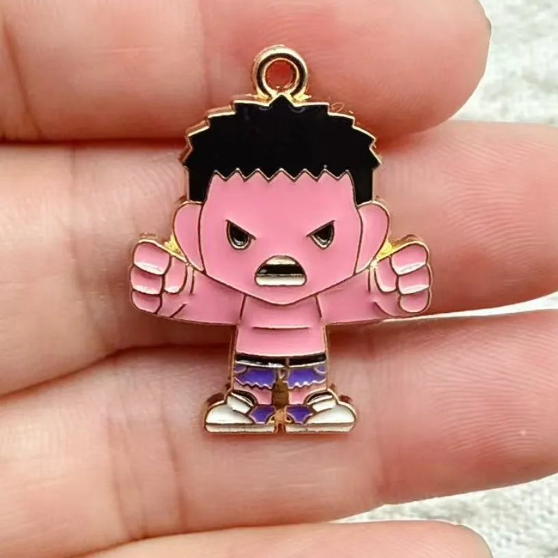 Set of 10 Colorful Cartoon Anime Charms for DIY Jewelry and Accessories