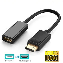 Ultra HD DisplayPort to HDMI Adapter - Male to Female Cable Converter (1080P)