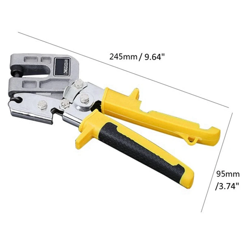 Crimping Tool Metal Stud Crimper Aluminum Alloy Ceiling Punching Pliers Plaster Drywall Tools For Fastening Metal Double Handed Keel Pliers