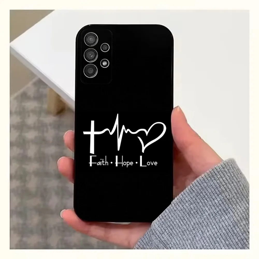 Spiritual Journey Black Silicone Phone Case - Inspirational Verse Design