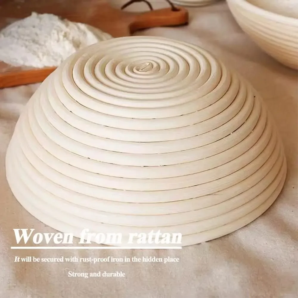 Natural Bread Banneton Proofing Basket Oval Round Rattan Wicker Dough Sourdough Baskets Cane Baking Fermentation 5/8pcs rattan bread basket