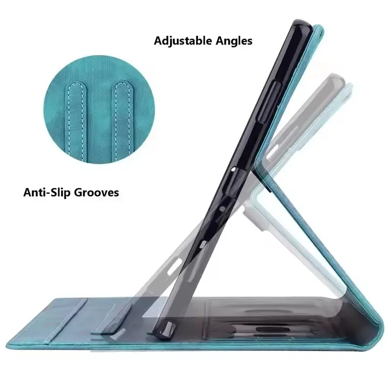 Elegant 11'' Protective Magnetic Flip Tablet Case with Pen - Cat Design