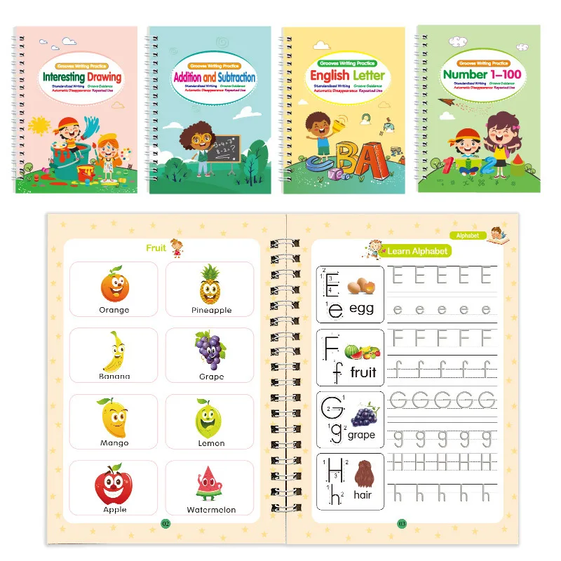 The New Best-selling English Version of The Grooved Exercise Book Can Eliminate Beginners' Magic Practice Books 2