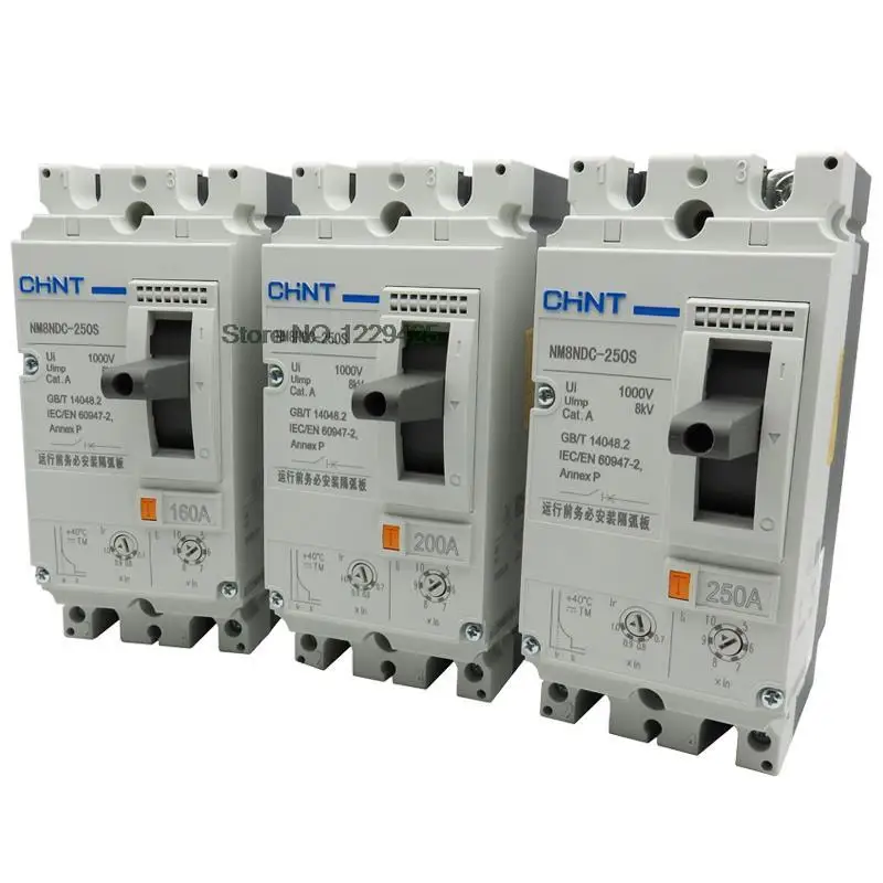 Disyuntor De Circuito DC 200A 1000V, 2 Polos, Para Sistemas Solares Fotovoltaicos Y Redes