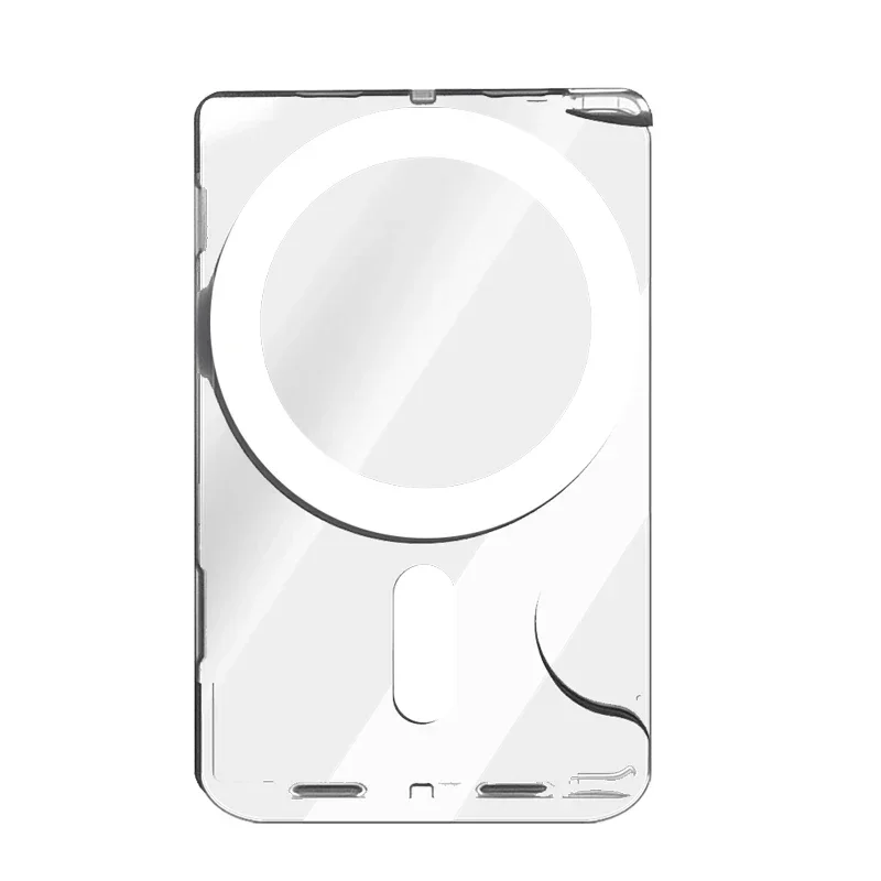 Magnetic Clear Wallet Card Holder with Back Magnet and Card Slots Cover Sleeve