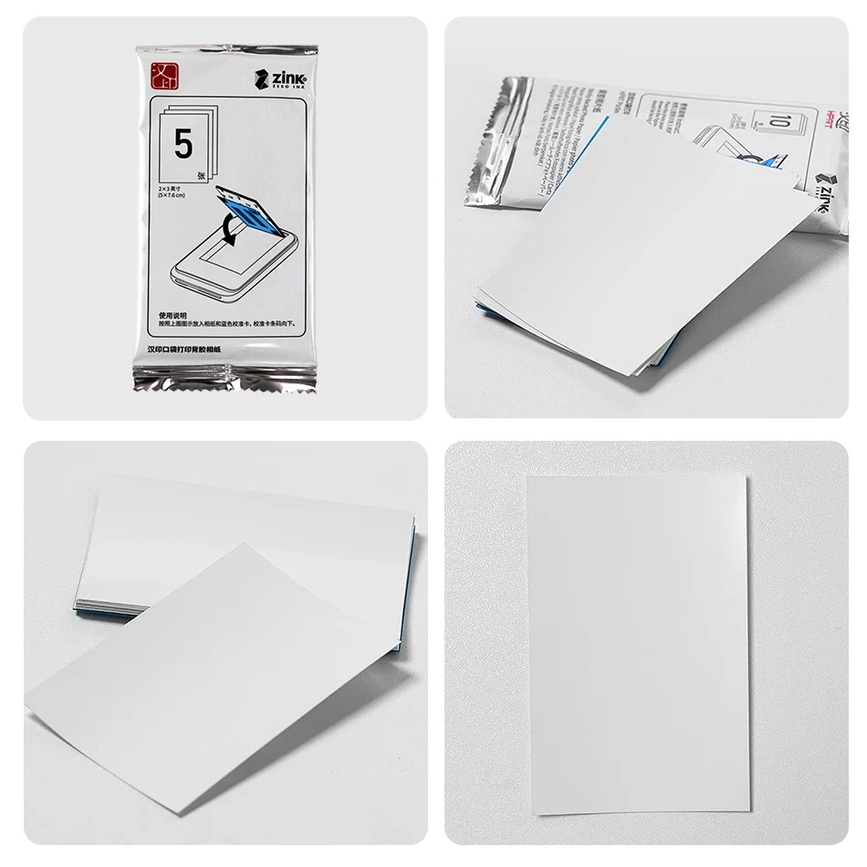 Original MT53 Self-adhesive Photo Paper 2x3 Inch Sticky-Backed Photo Paper For HPRT MT53 Pocket Color Photo Printer 20/40 Sheets