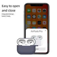 For AirPods Pro Protective Case Silicone New Solid Color Apple Bluetooth Headset Soft Case Protective Cover 4