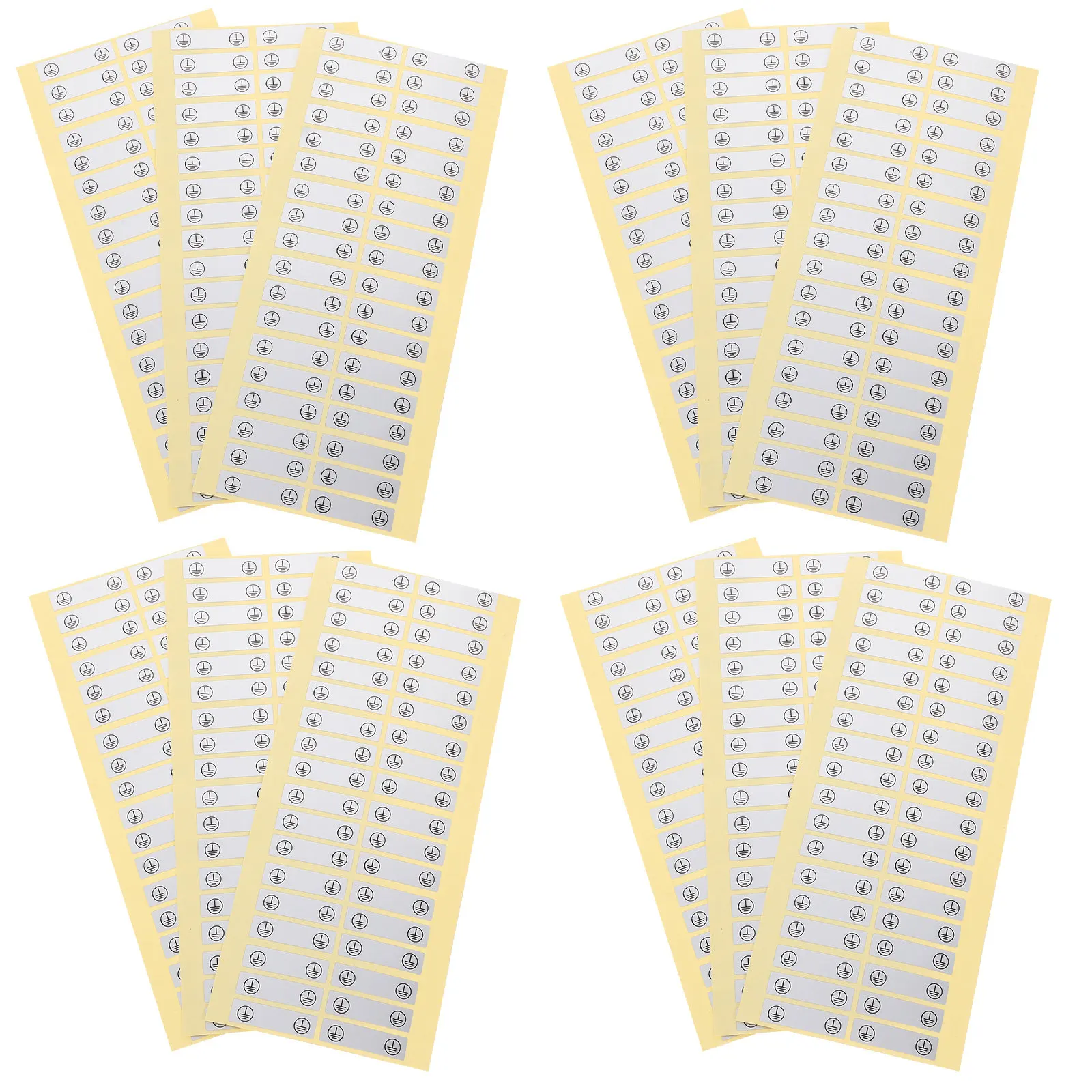 100Pcs 전기 안전 라벨 접지 연결 데칼 전기 패널 배선용 방수 내마모성 와이어 마커
