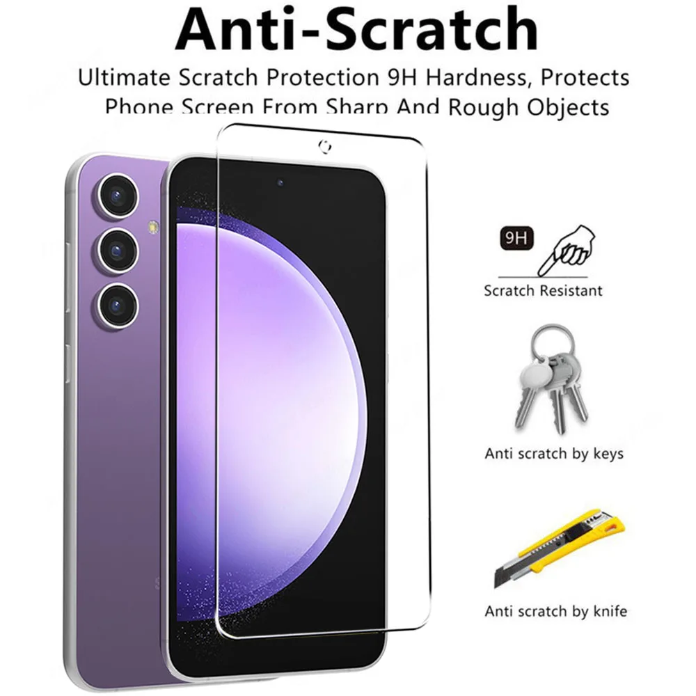 Premium 4-in-1 Tempered Glass Screen & Camera Lens Protector